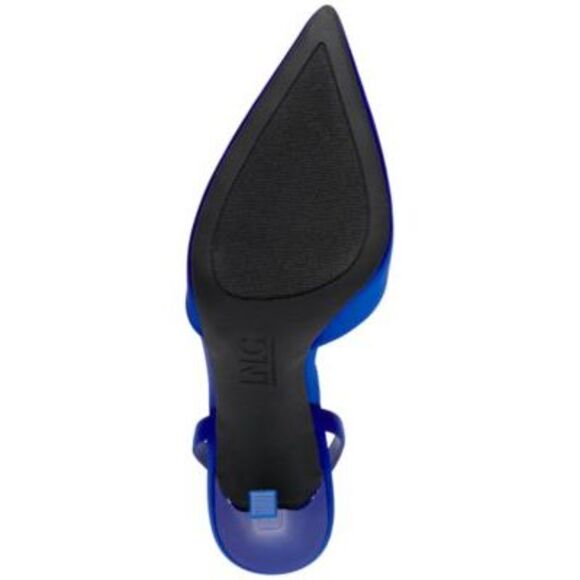 MATEO BY INC Womens Blue Gem Accent Mateo Pointed Toe Stiletto Slingback 5.5 M - Picture 4 of 4